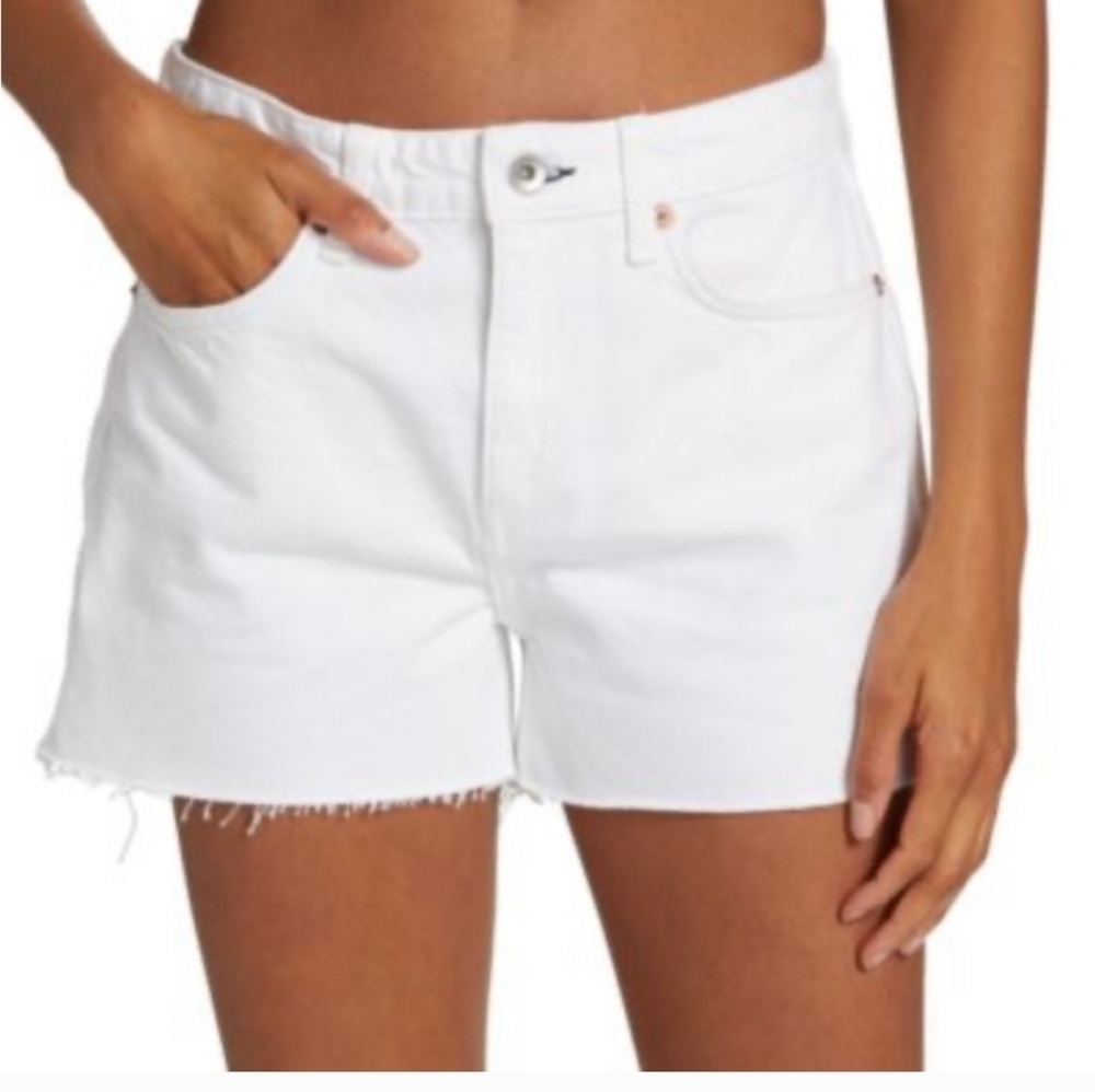 rag & bone White Denim Jean Shorts Size 34 EUC